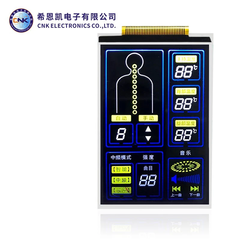 7 segment LCD displej
