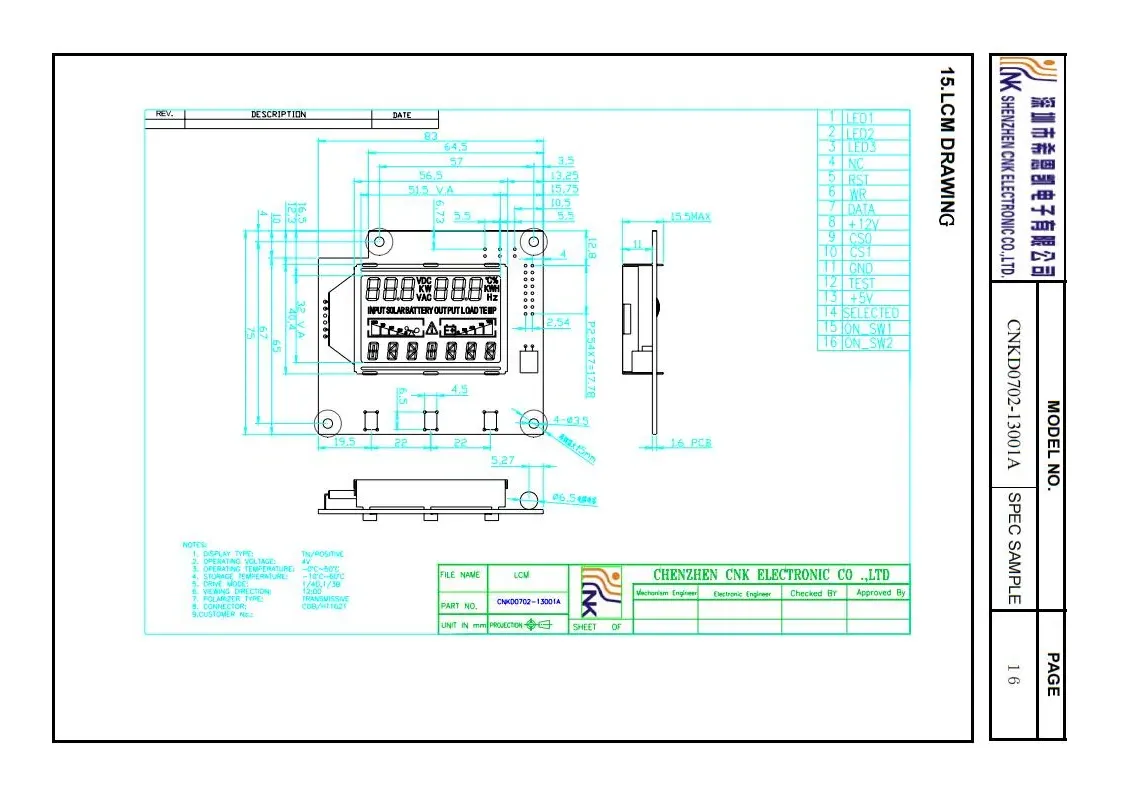 Tn Seven Segment Lcd Display
